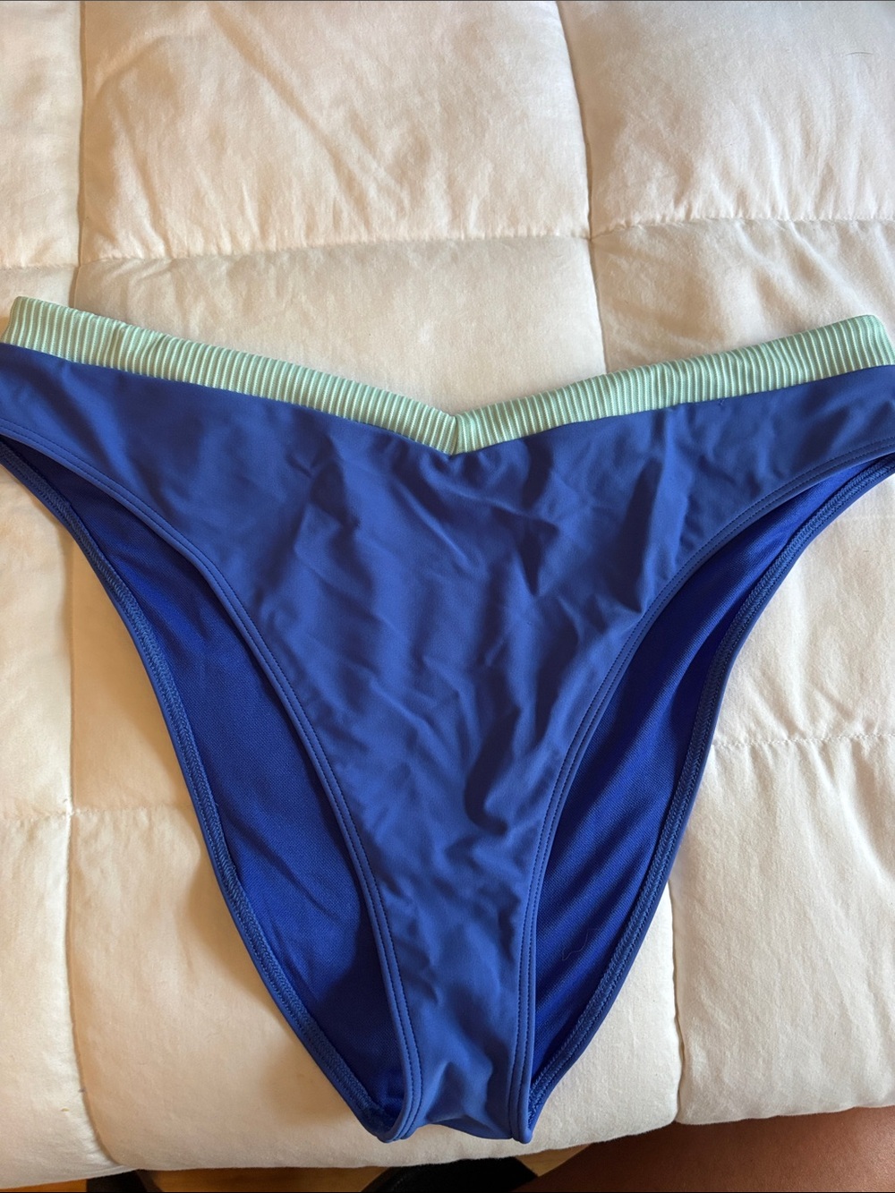 Hollister Royal Blue Bikini Bottom with Mint Trim
